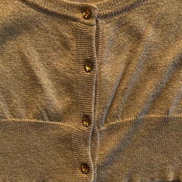 Sparkly metallic gold cropped sweater - Picture 3 of 4